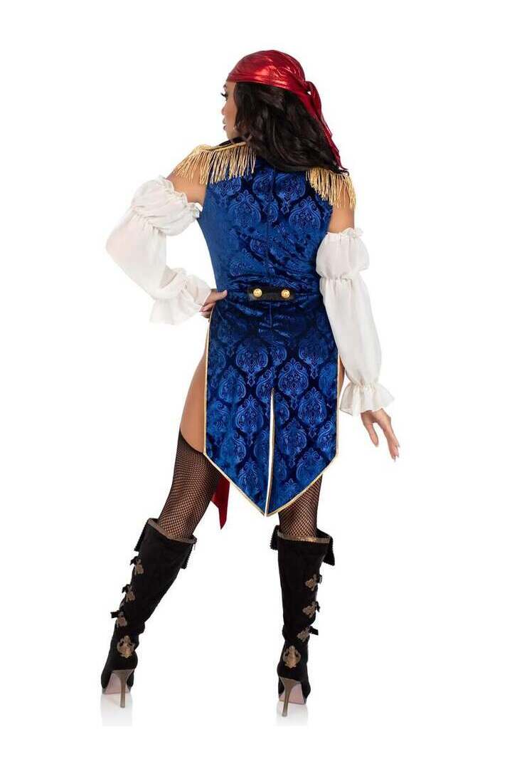 Leg Avenue Buccaneer Beauty Pirate Costume in Red/White/Blue 5