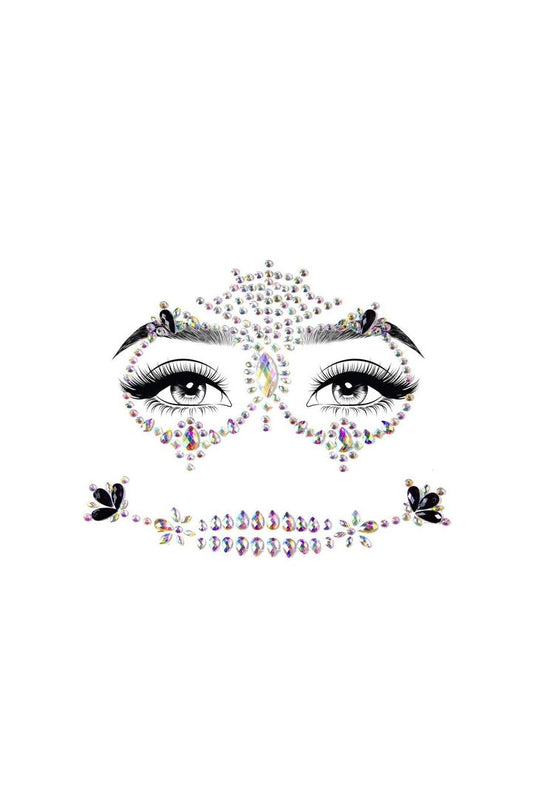 Leg Avenue Calavera Skeleton Face Jewels Sticker Multicolor in One Size 1