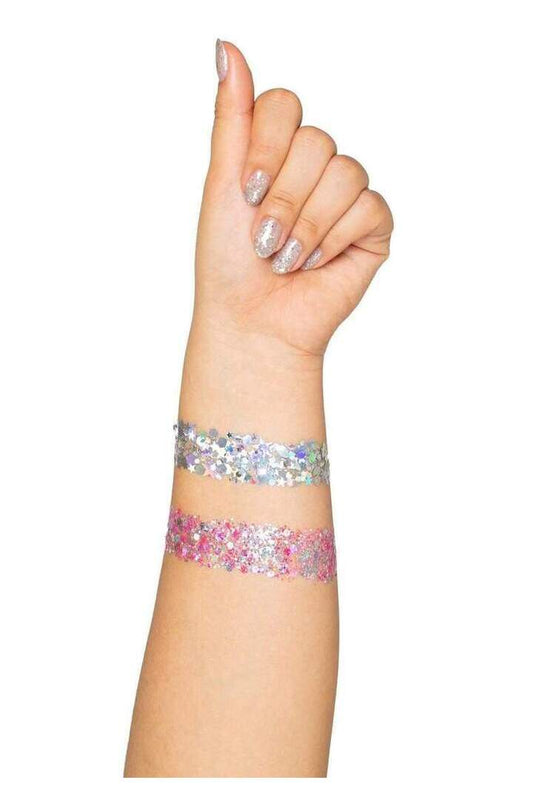 Leg Avenue Cambria Jewels Sticker Nipple Pasties & Body Glitter Clear in One Size 1