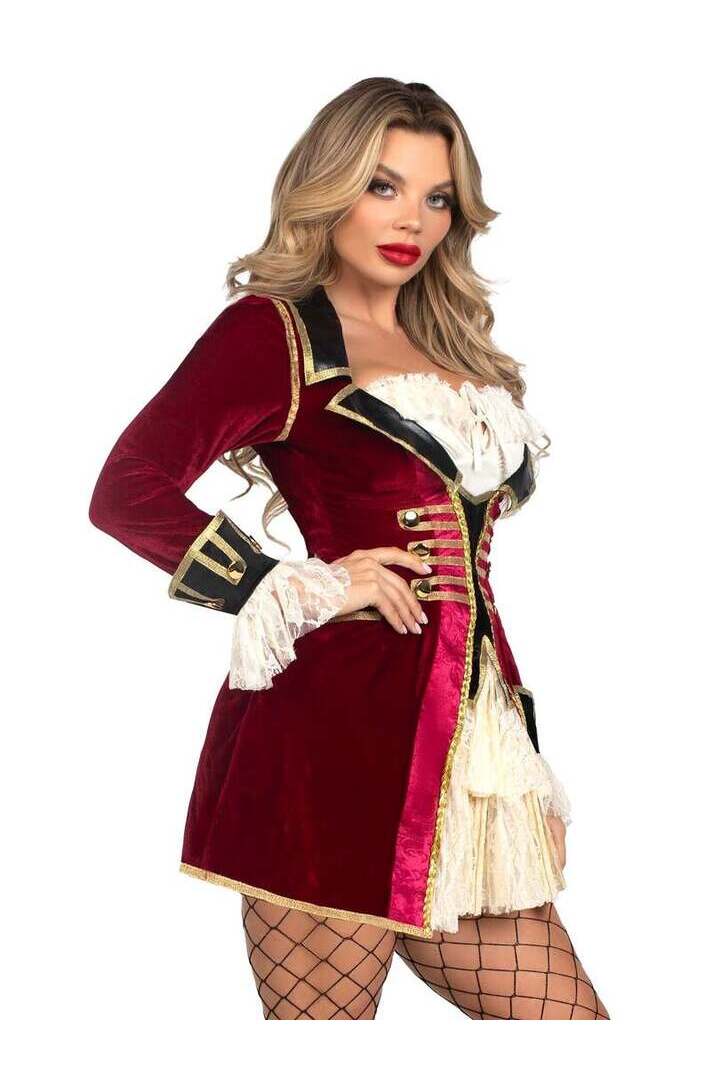 Leg Avenue Captivating Captain Pirate Costume in Red 2