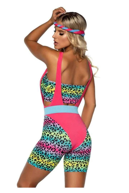 Leg Avenue Cardio Cutie 80's Costume in Rainbow 1