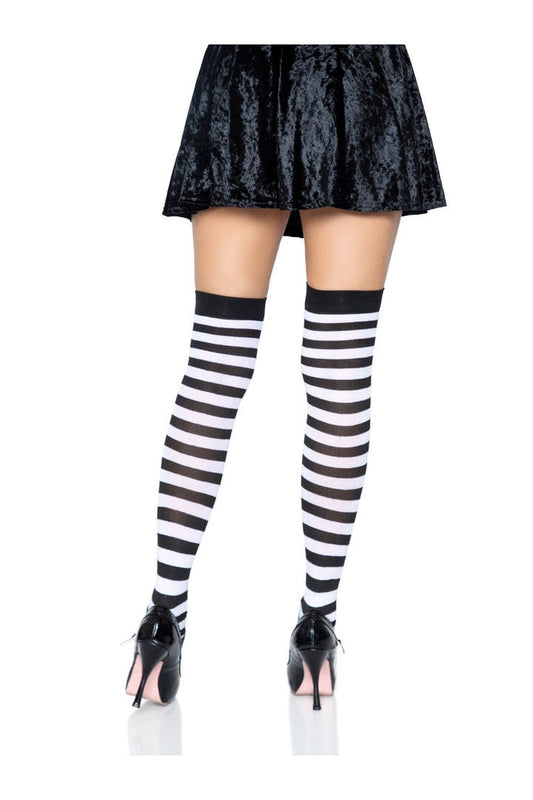 Leg Avenue Cari Striped Stockings in One Size 1