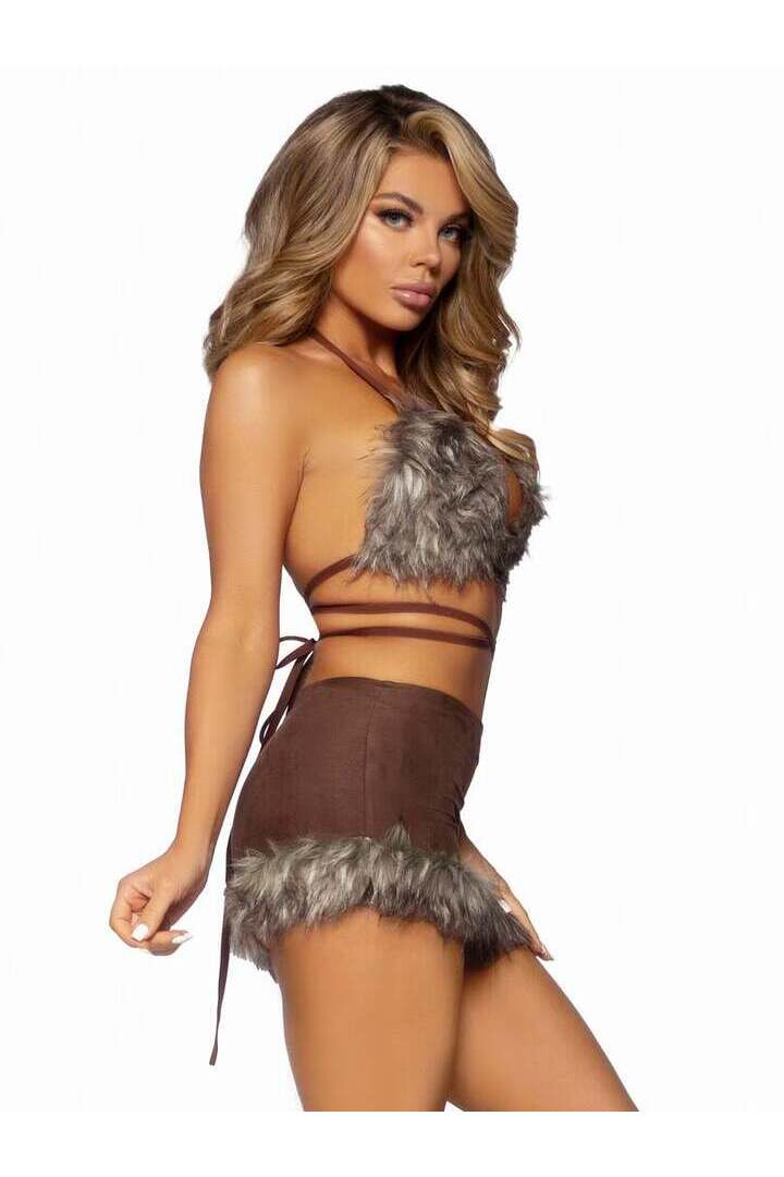 Leg Avenue Cave Babe Costume in Brown 2