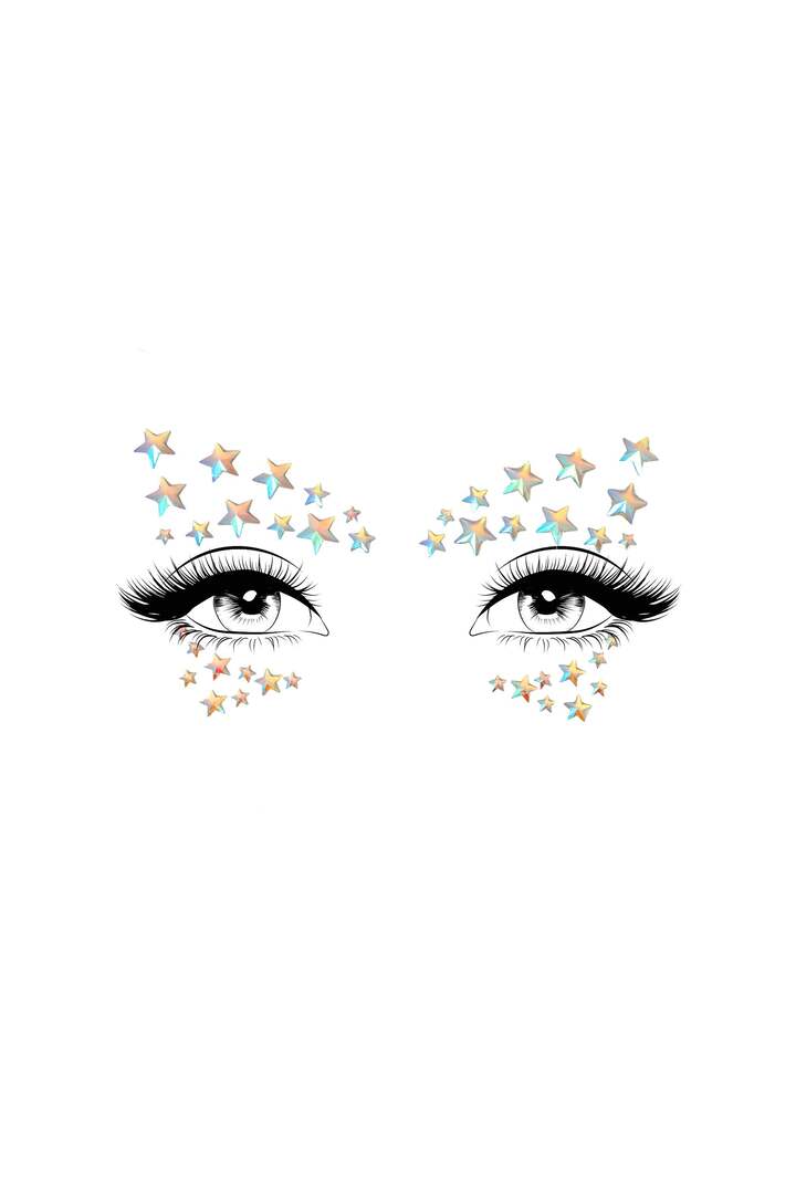 Leg Avenue Celeste Glow in the Dark Face Jewels Sticker Clear in One Size
