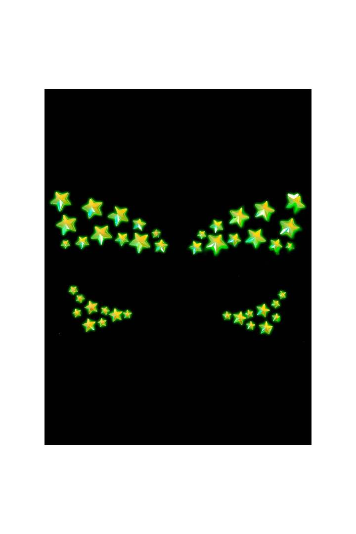 Leg Avenue Celeste Glow in the Dark Face Jewels Sticker Clear in One Size 1