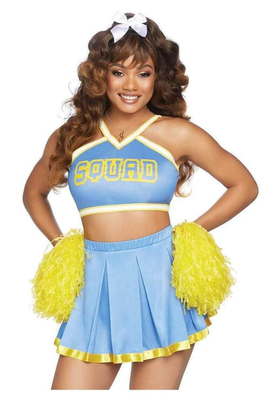 Leg Avenue Cheer Squad Cutie Costume in Blue/Yellow