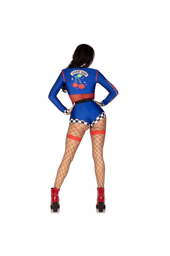 Leg Avenue Cherry Bomb Racer Costume Blue 5