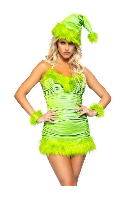 Leg Avenue Christmas Baddie Costume in Green 1