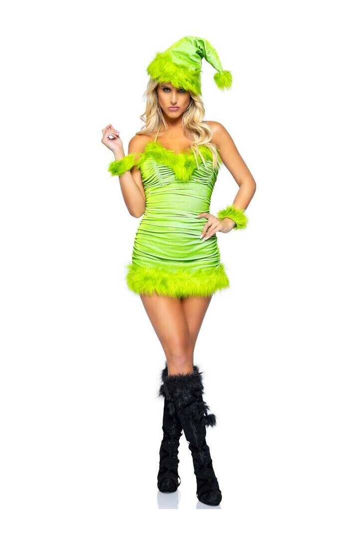 Leg Avenue Christmas Baddie Costume in Green 6