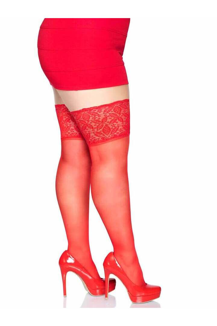 Leg Avenue Clara Plus Thigh High Stockings in Queen Size 10