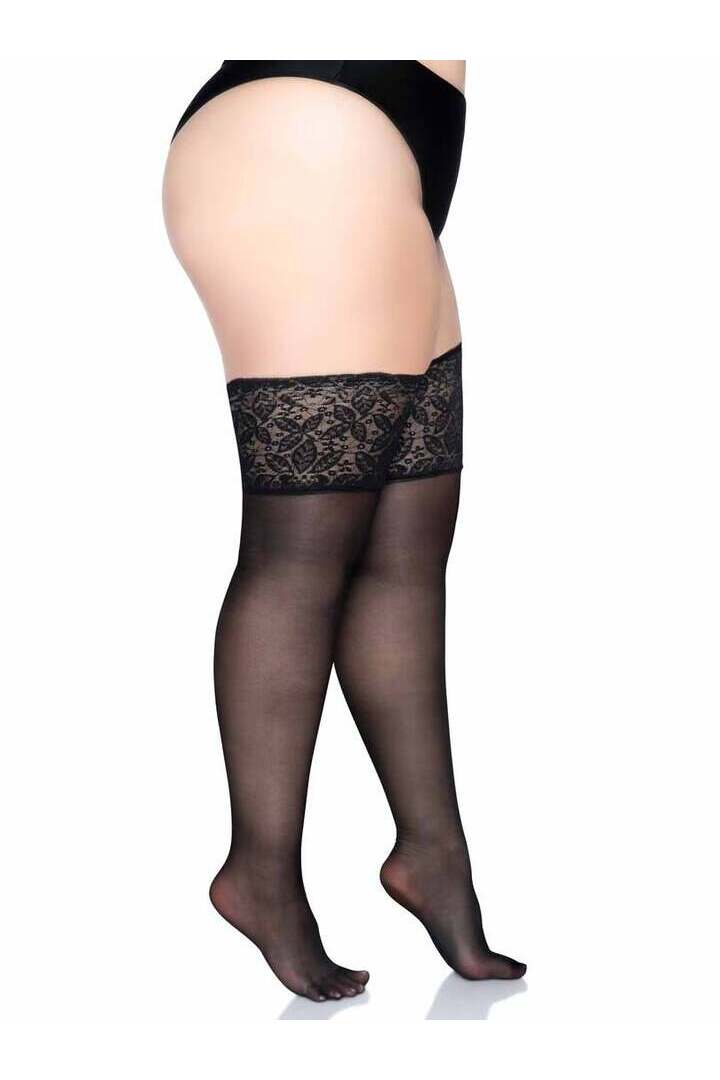 Leg Avenue Clara Plus Thigh High Stockings in Queen Size 2