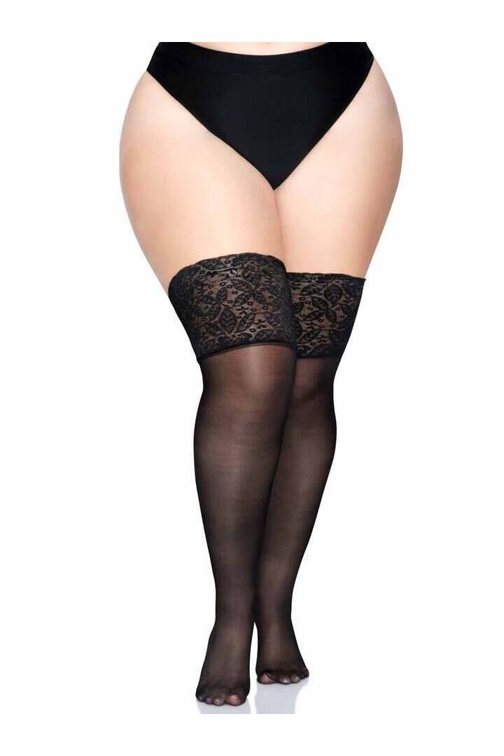 Leg Avenue Clara Plus Thigh High Stockings in Queen Size 3