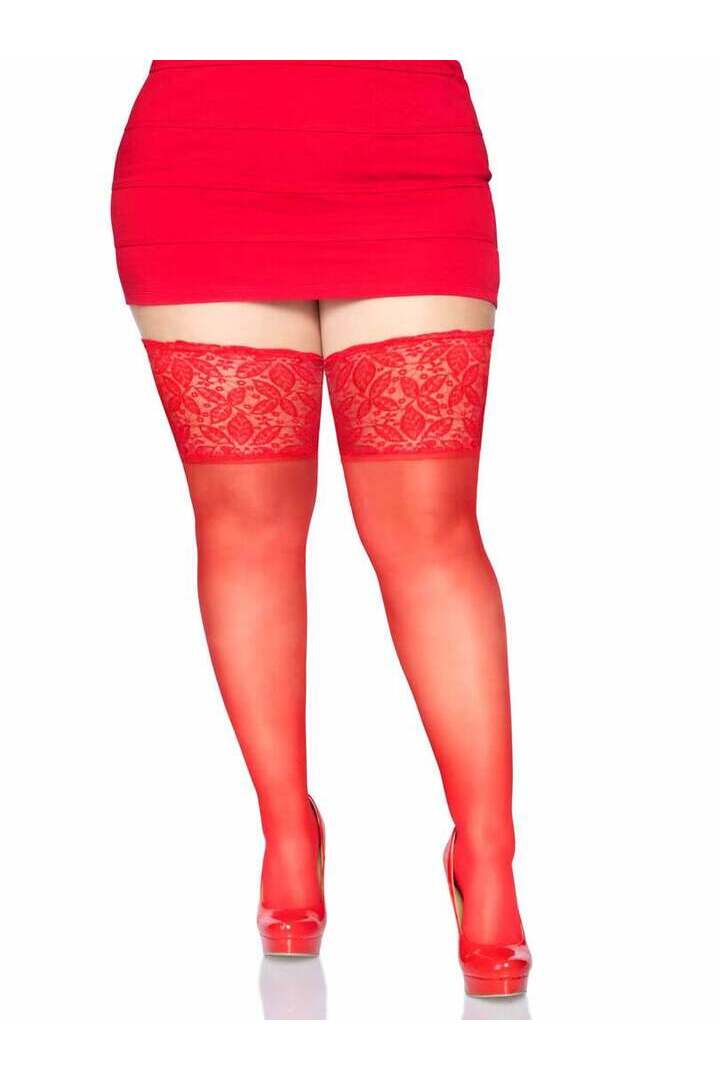 Leg Avenue Clara Plus Thigh High Stockings in Queen Size 8