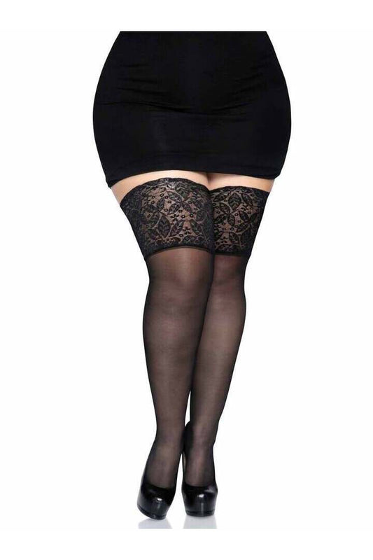 Leg Avenue Clara Plus Thigh High Stockings in Queen Size