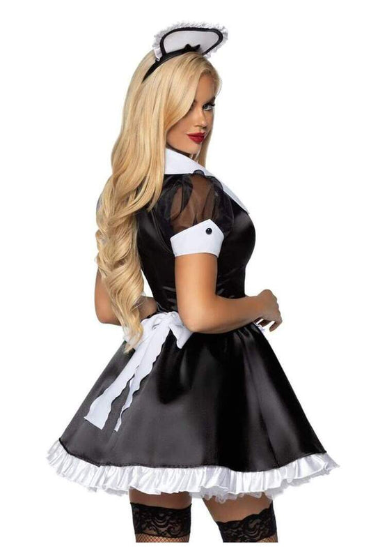 Leg Avenue Classic French Maid Costume in Black/White 1