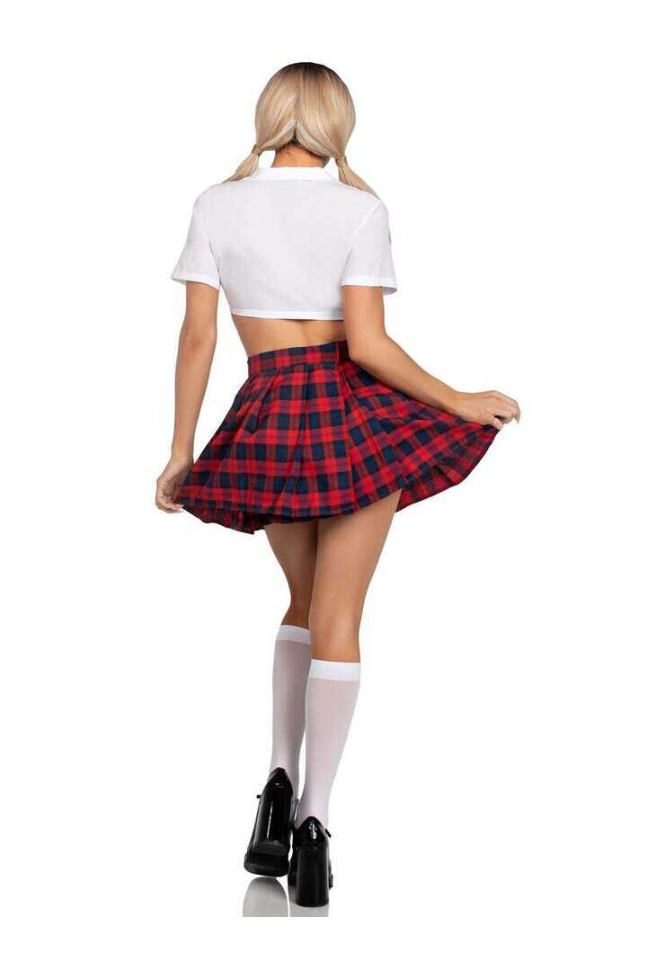 Leg Avenue Classic School Girl Costume in Red 5
