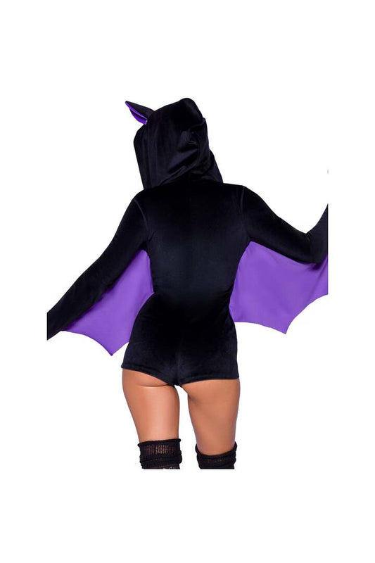 Leg Avenue Comfy Bat Costume Black/Purple 1