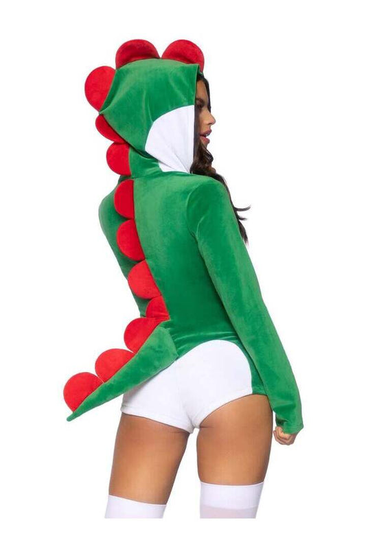 Leg Avenue Comfy Super Dino Costume in Green/White 1