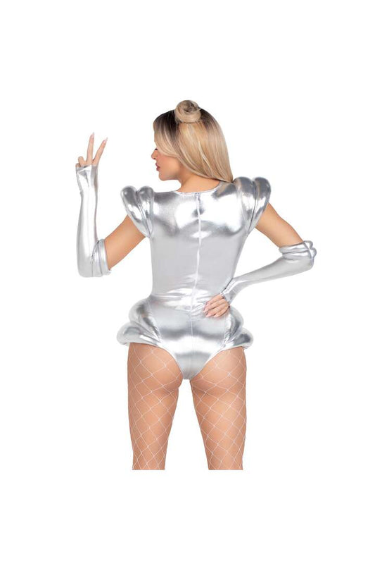 Leg Avenue Cosmic Cutie Alien Costume Silver 1