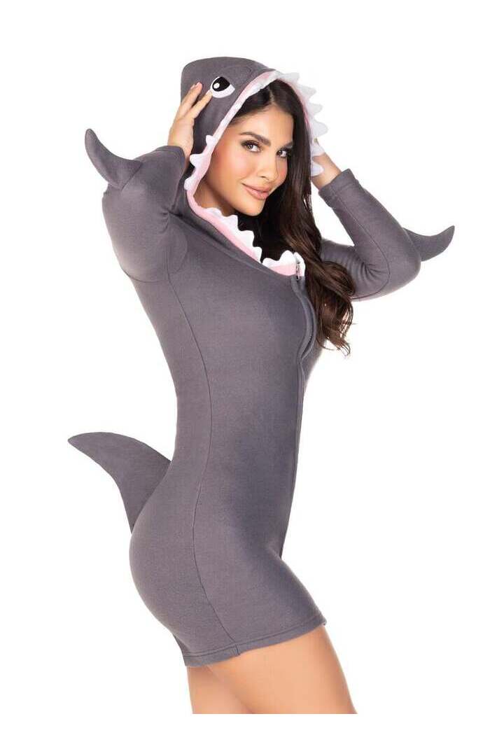 Leg Avenue Cozy Shark Costume in Grey 3