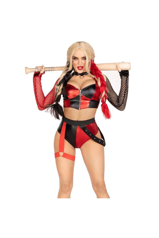 Leg Avenue Crime Spree Sweetie Costume Red/Black