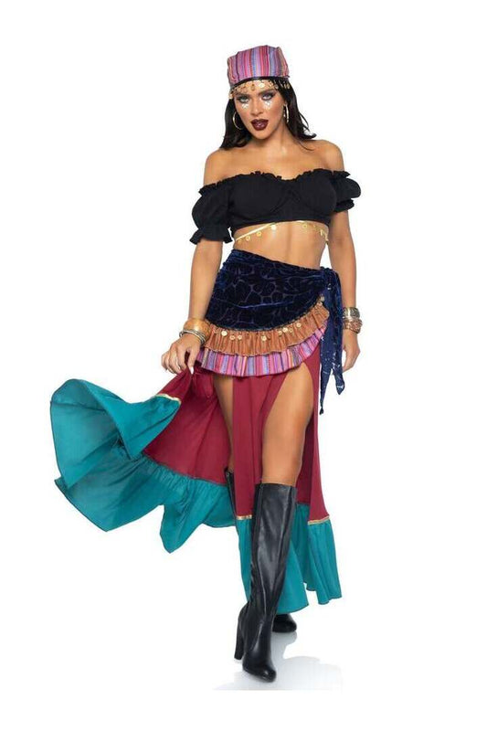 Leg Avenue Crystal Ball Beauty Sexy Costume in Red/Blue 1