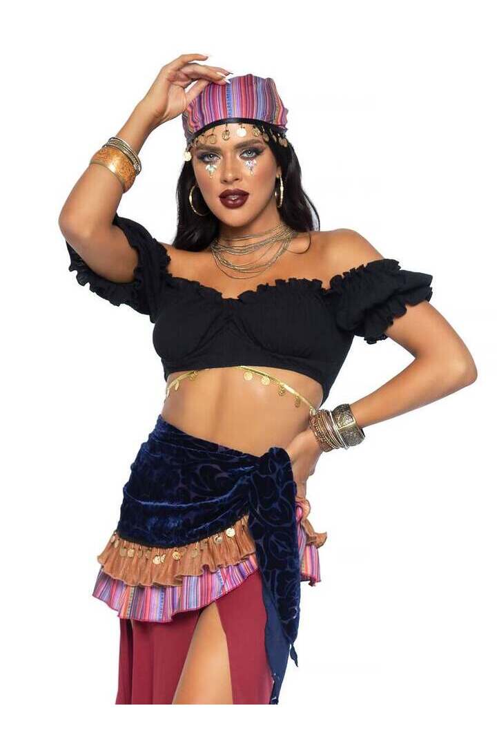 Leg Avenue Crystal Ball Beauty Sexy Costume in Red/Blue 8