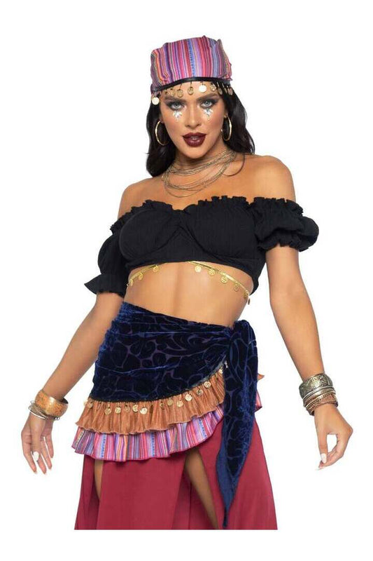 Leg Avenue Crystal Ball Beauty Sexy Costume in Red/Blue