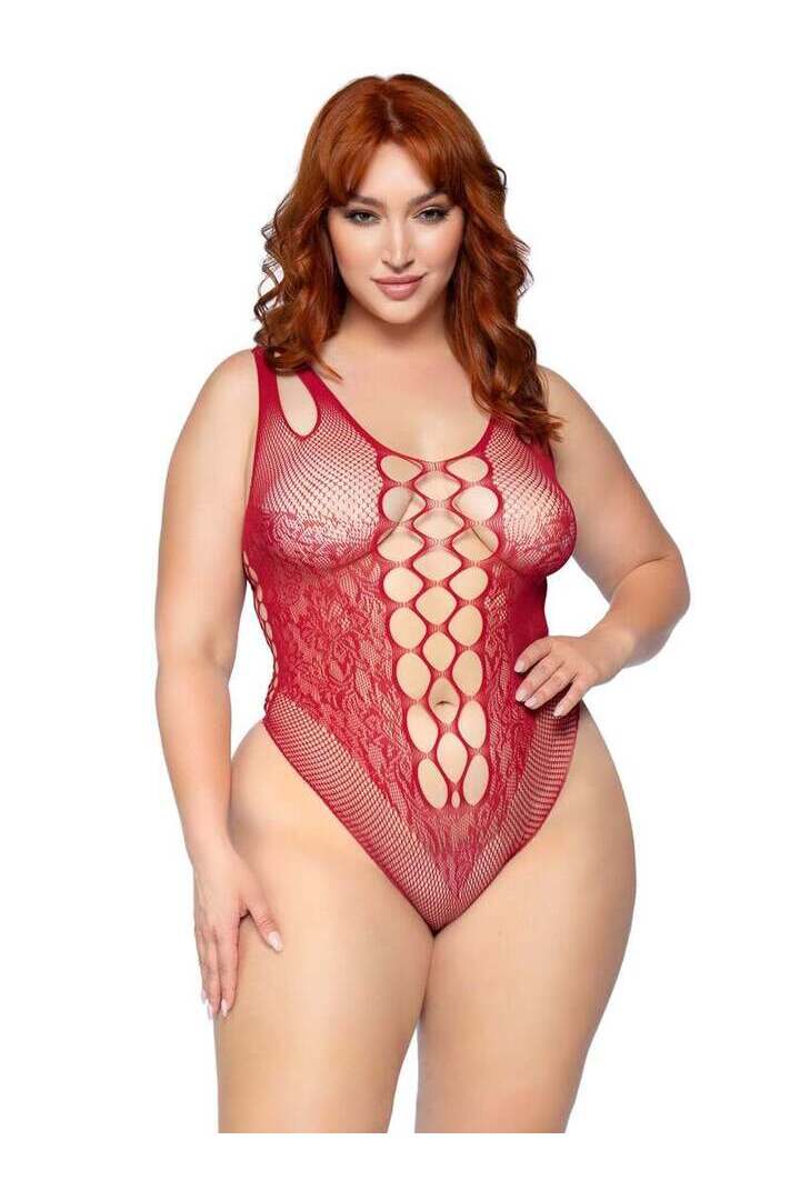 Leg Avenue Dangerous Curves Plus Bodysuit in 1X/2X 3