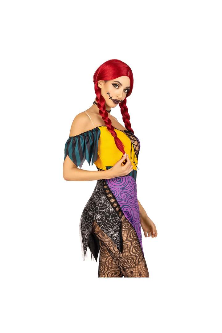 Leg Avenue Darling Rag Doll Costume Yellow/Purple 3