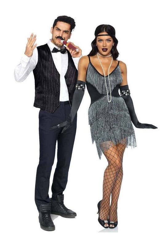 Leg Avenue Dazzling Flapper 1920s Costume in Black 1
