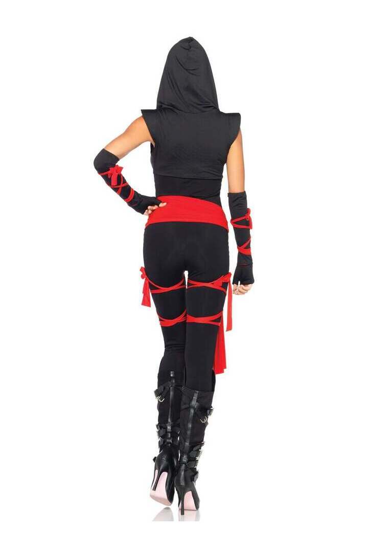 Leg Avenue Deadly Ninja Costume in Black/Red 3