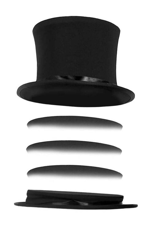 Leg Avenue Deluxe Foldable Top Hat Black in One Size 1