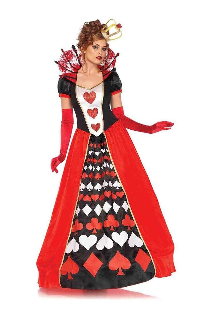 Leg Avenue Deluxe Queen Of Hearts Costume in Red/Black 2