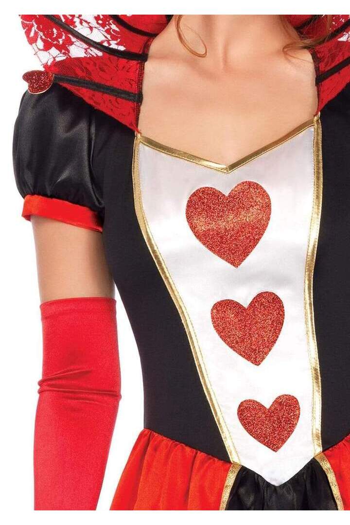 Leg Avenue Deluxe Queen Of Hearts Costume in Red/Black 4