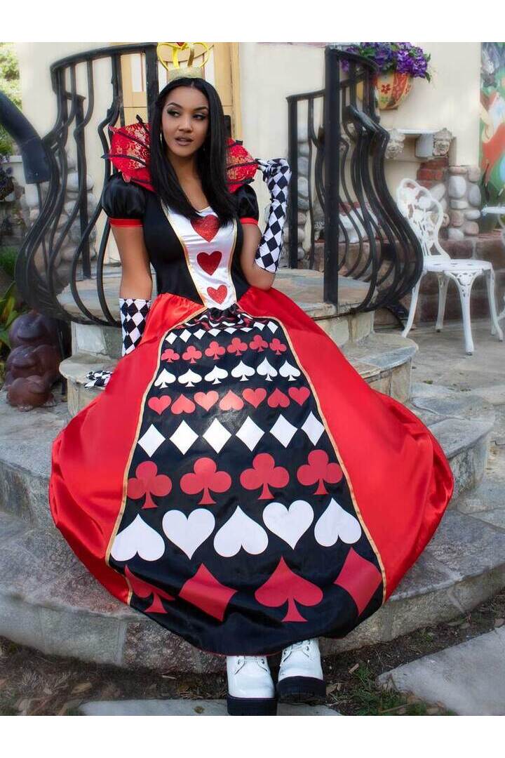 Leg Avenue Deluxe Queen Of Hearts Costume in Red/Black 6