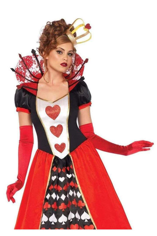 Leg Avenue Deluxe Queen Of Hearts Costume in Red/Black