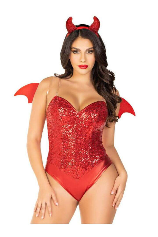 Leg Avenue Devil Costume Kit Red in One Size 1
