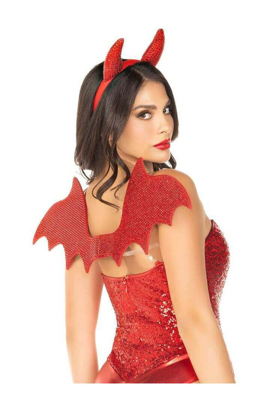 Leg Avenue Devil Costume Kit Red in One Size