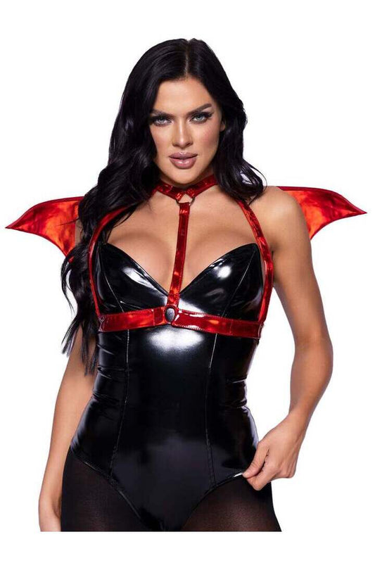 Leg Avenue Devil Wing Body Harness Red in One Size 1