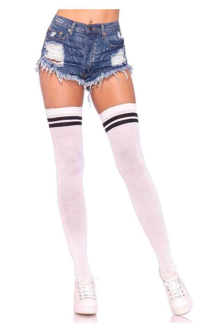 Leg Avenue Dina Athletic Thigh High Stockings in One Size 2