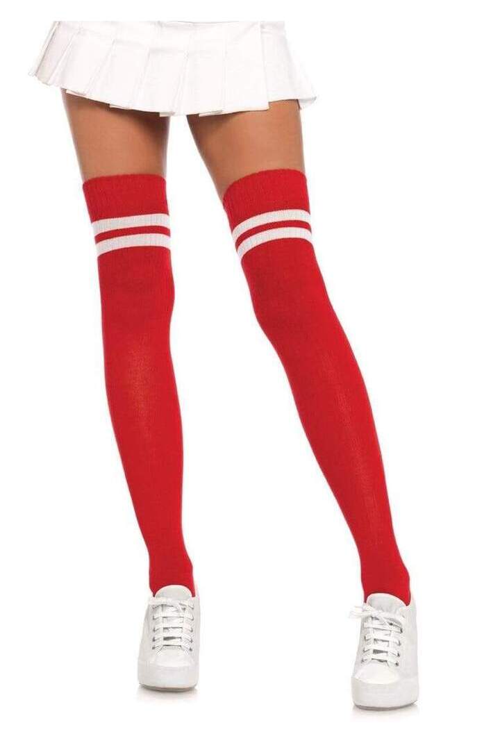 Leg Avenue Dina Athletic Thigh High Stockings in One Size 4