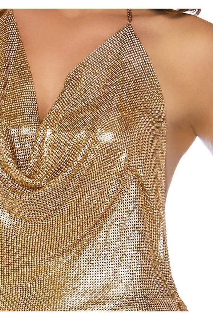 Leg Avenue Disco Diva Costume in Gold 3