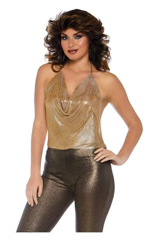 Leg Avenue Disco Diva Costume in Gold