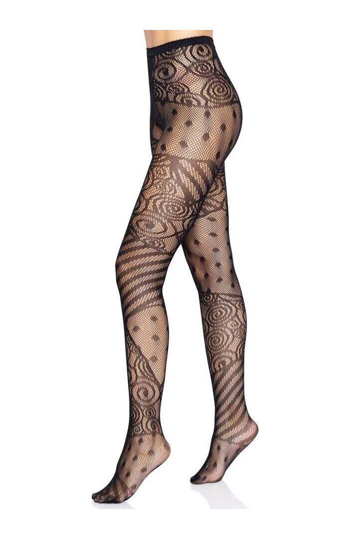 Leg Avenue Doll Net Tights Black in One Size 3