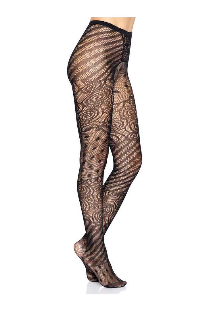 Leg Avenue Doll Net Tights Black in One Size 4