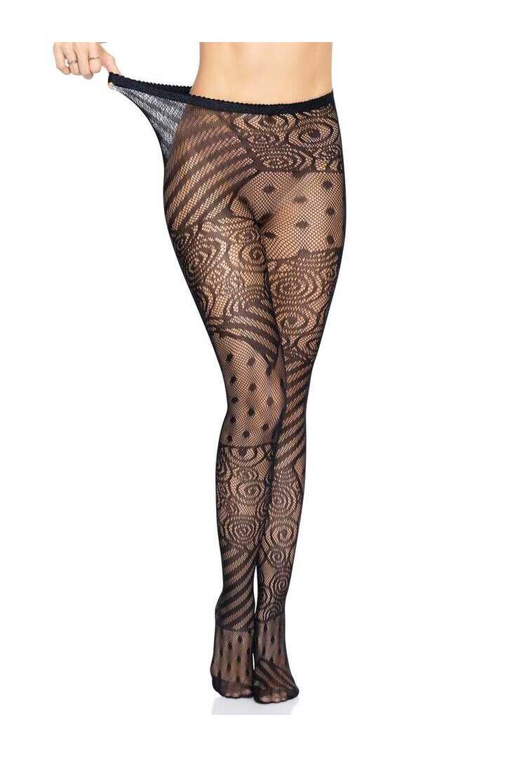 Leg Avenue Doll Net Tights Black in One Size 6