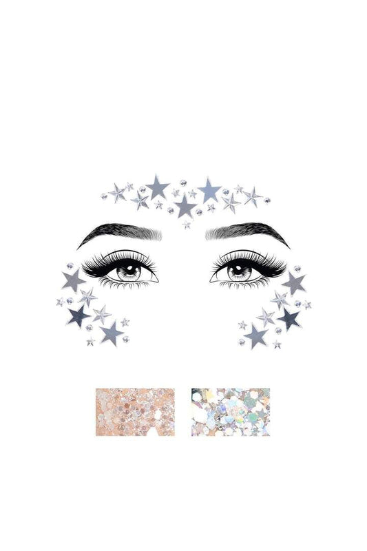 Leg Avenue Dream Jewels Sticker & Body Glitter Silver in One Size