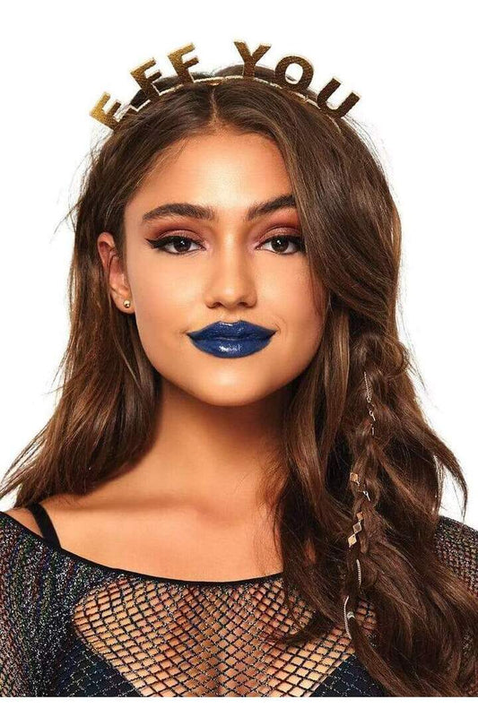 Leg Avenue Eff You! Novelty Headband Gold in One Size