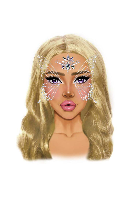 Leg Avenue Fairy Adhesive Face Jewels Sticker Clear in One Size